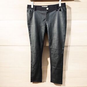 Michael Kors Faux Leather Black Pants Size 8 Petite